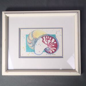 D Morgan Framed and Signed Shell wall art 9x11" Horizontal Wall hung